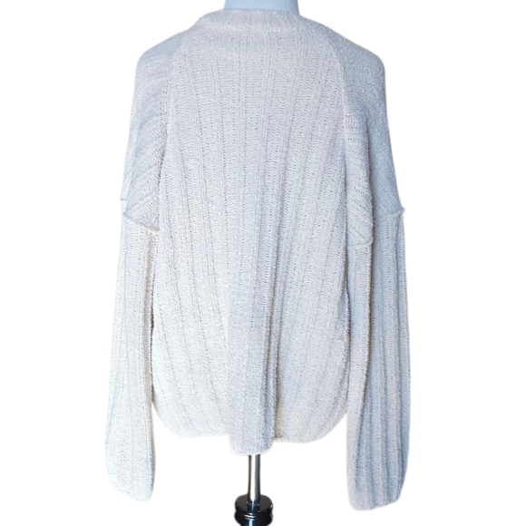 ATM Anthony Thomas Melillo Chenille Crew Neck Sweater Size Small Cream - Picture 5 of 7